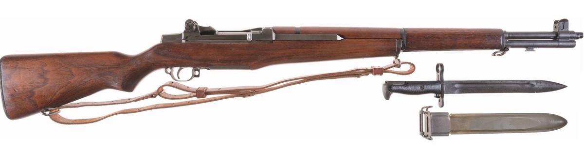Винтовка М1 и штык-нож М1 обр. 1905 года.