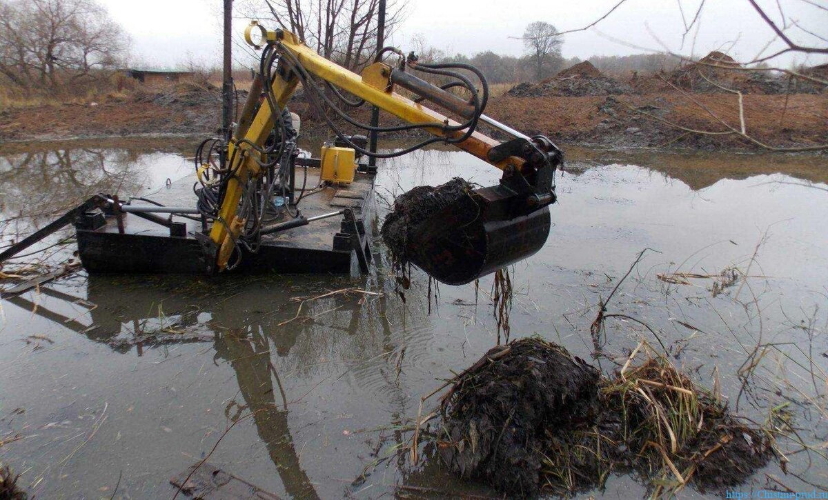 Дноуглубительные работы, углубление прудов