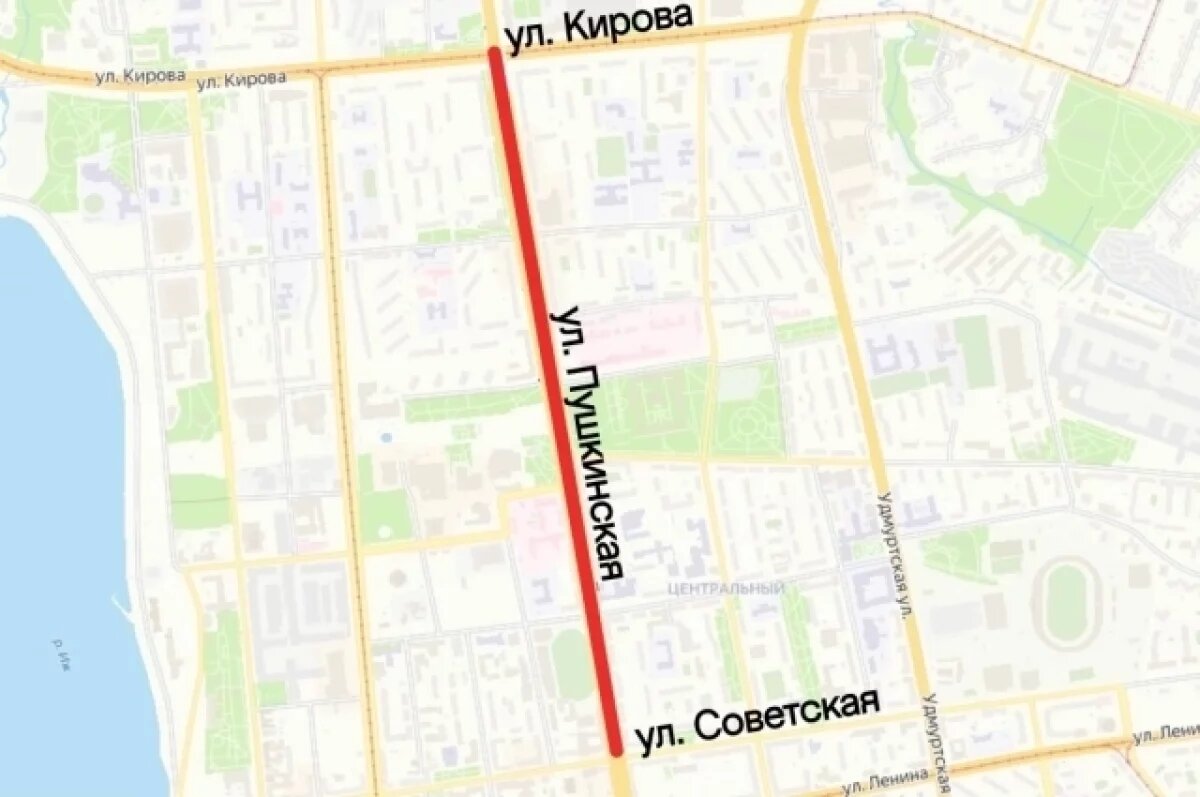    Из-за репетиции парада 7 мая в Ижевске перекроют улицу Пушкинскую