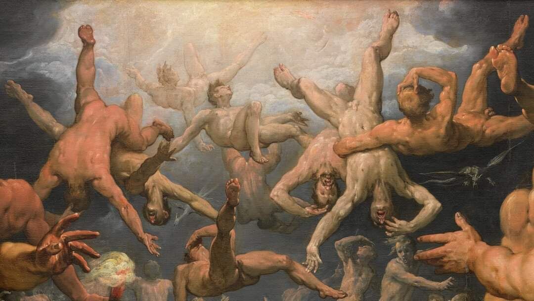 Фрагмент картины "Падение титанов" Корнелиса ван Харлема