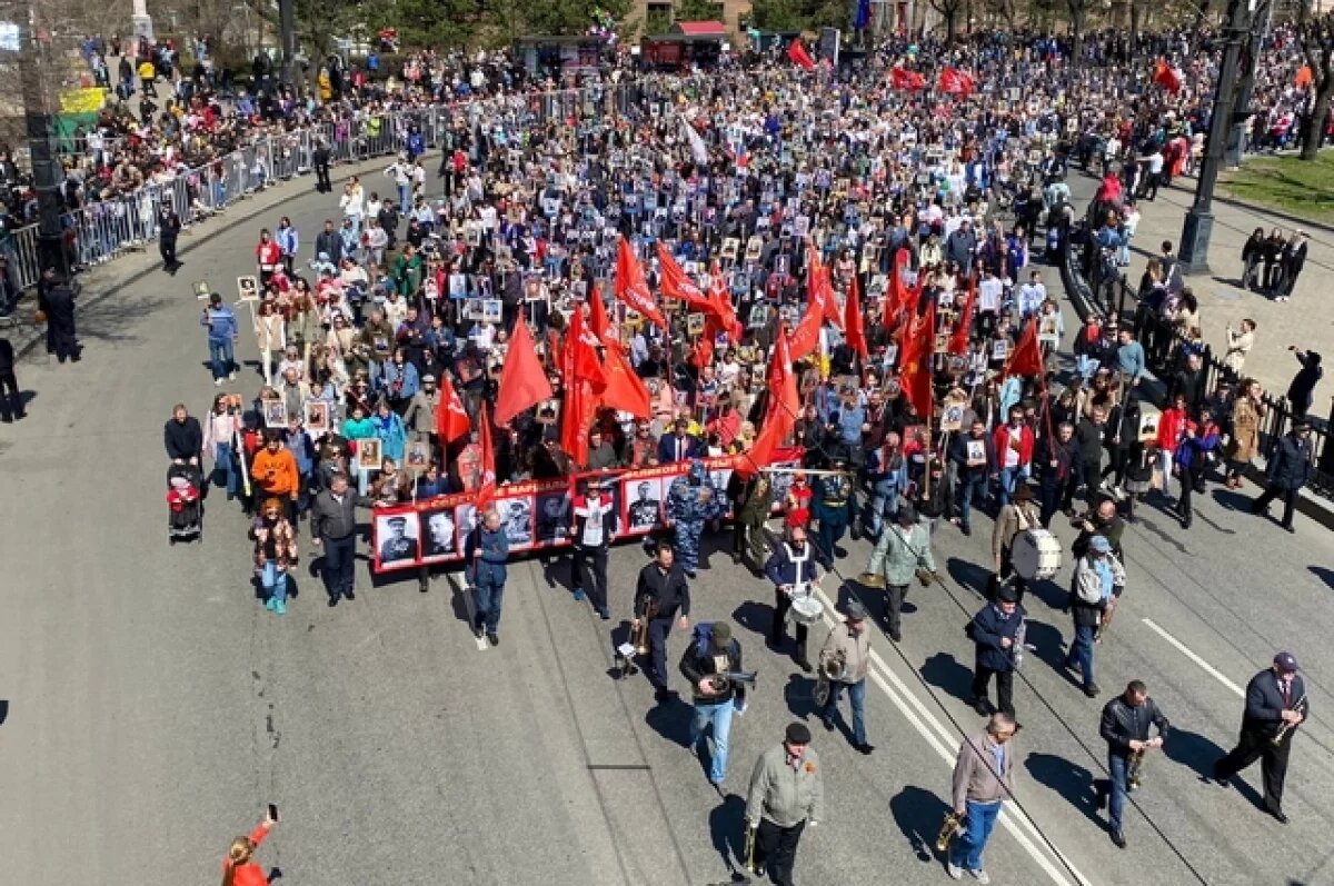    Озвучен маршрут и точное время начала Бессмертного полка 9 Мая в Хабаровске