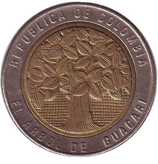 Монета 500 песо. 2006 год, Колумбия