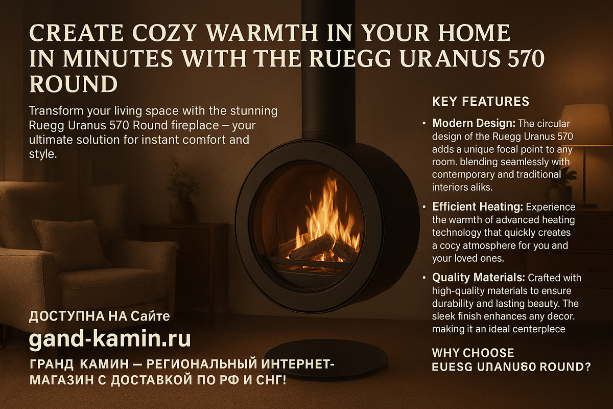    Камин Ruegg Uranus 570 round: как создать уют и теплоту в вашем доме за считанные минуты Kamin