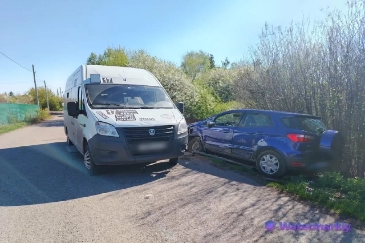    В СНТ Магнитогорска маршрутчик врезался в Ford и сбил пенсионера
