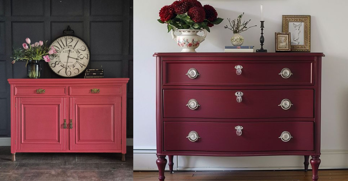 Перекраска старых комодов. Иллюстрация из pinterest