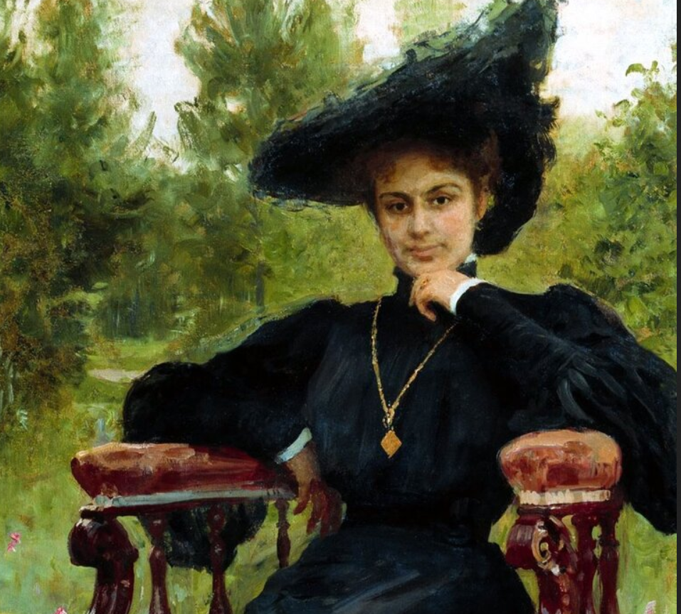 Илья Репин. "Портрет Марии Андреевой" (фрагмент)
