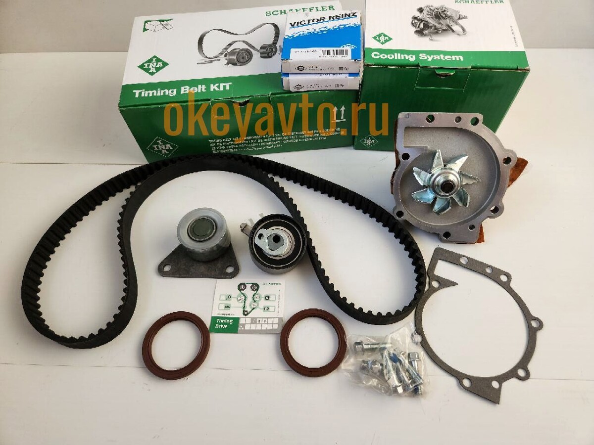 Комплект ГРМ с помпой и сальник распредвалов Volvo S80