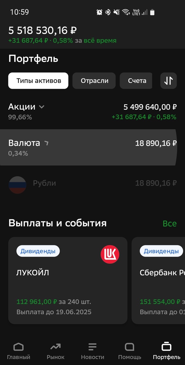 Состояние общего счета автора на 07.05.2025.