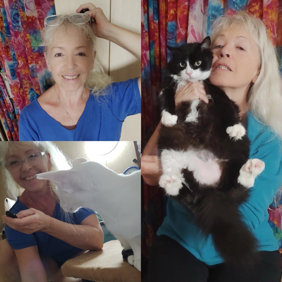 Лена Черкиа с Кузьмой и Пеппи