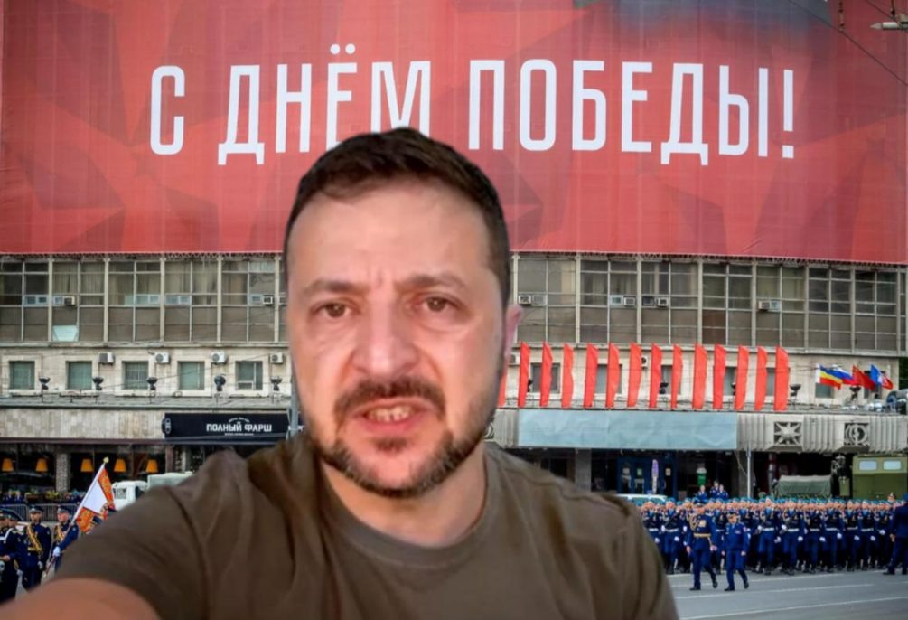   Зеленский хочет сорвать парад 9 мая. Иллюстрация: коллаж "Блокнота"