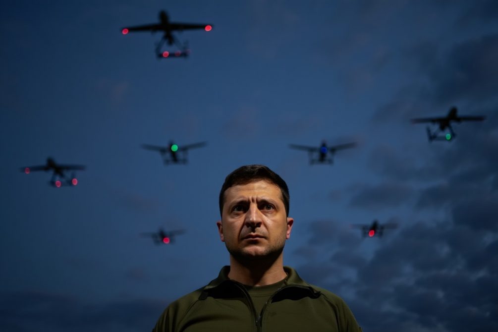   Зеленский не ожидал, что его угрозы обернутся паникой в Киеве. Иллюстрация: "Блокнот"