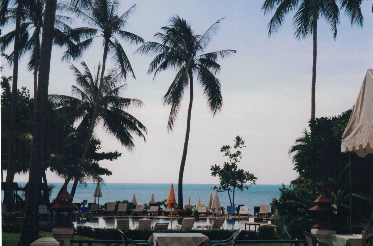 Вид с лоджии моего номера на первом этаже. Из той самой первой поездки на Самуи.