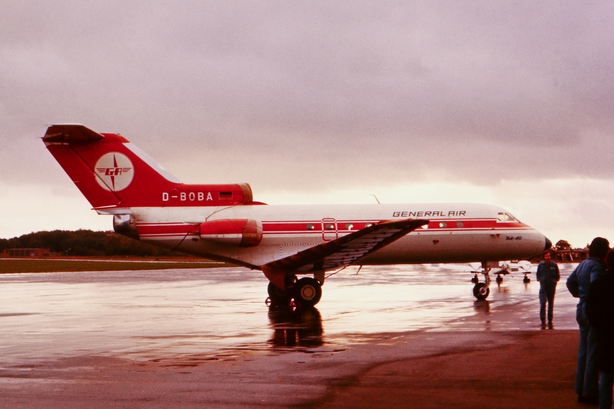 Первый Як-40 авиакомпании «General Air» D-BOBA, 1972 г. Источник фото: airlines-airliners.de