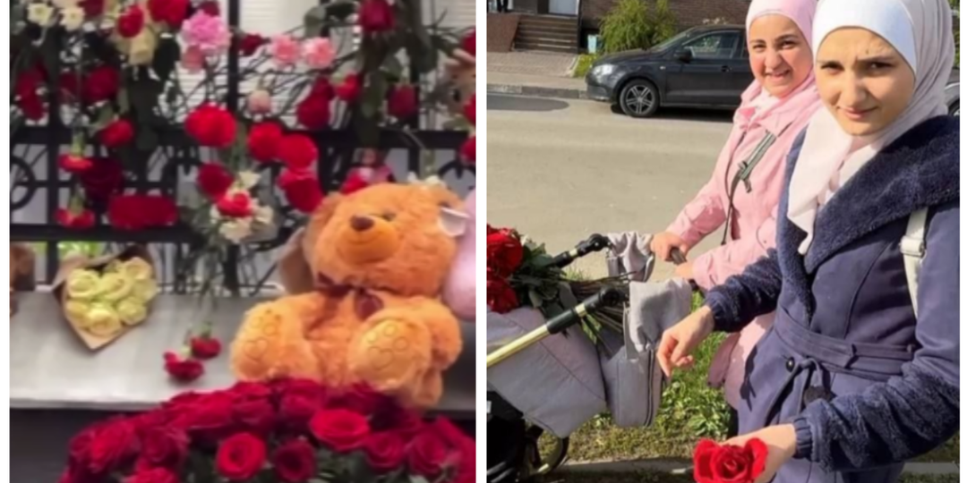 Две женщины в хиджабах украли цветы с мемориала и пошли по своим делам: по-русски только «здравствуйте» и знают.