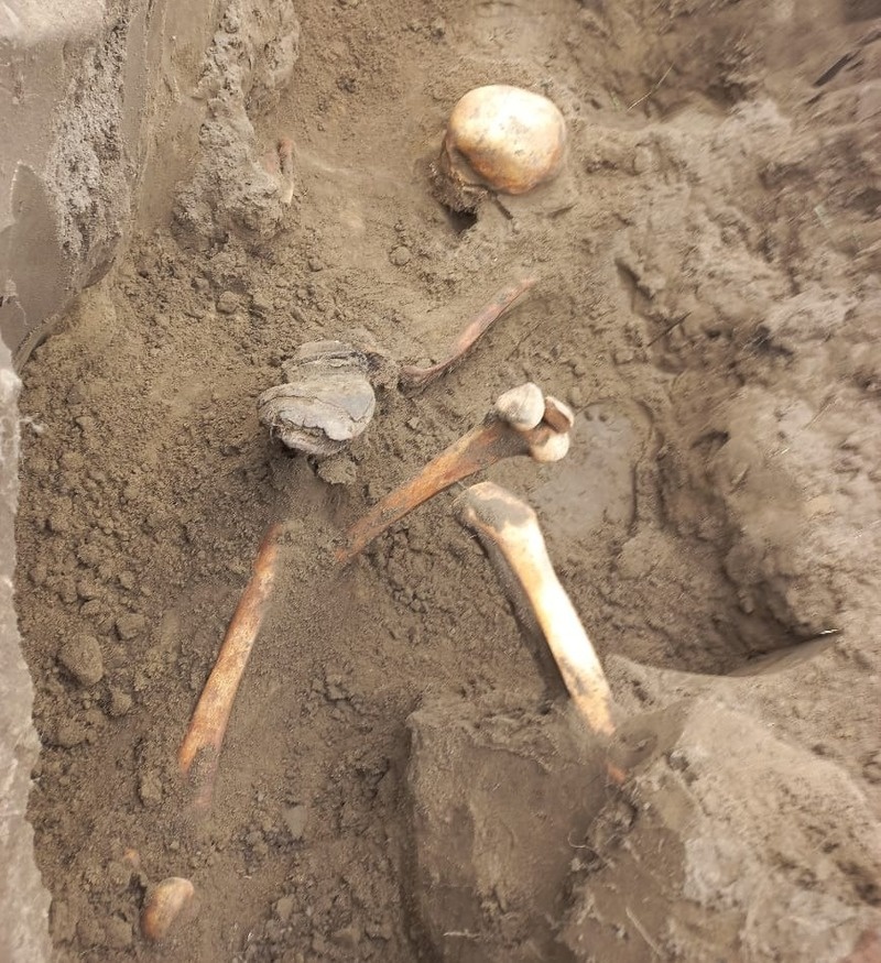    Останки красноармейца находились на глубине 1,5 метра Фото: из личного архива Виктора Стецюка