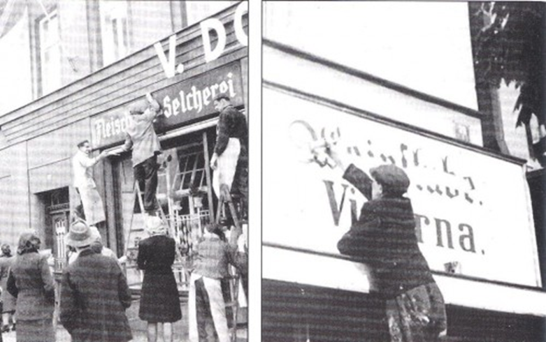 Демонтаж названий в чешской столице. Из открытых источников