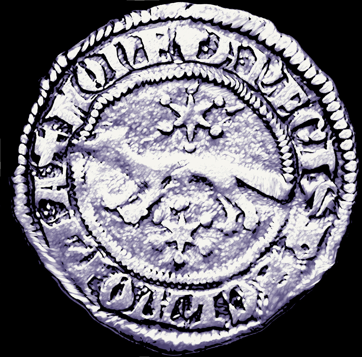 Серебряный хорватский динар с изображением куницы. 