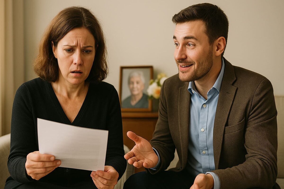 Я думала, хуже быть не может. Пока не увидела, как он всовывает бабушке ручку в руку…