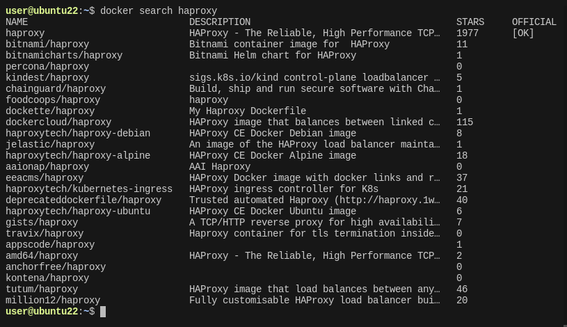 docker search haproxy