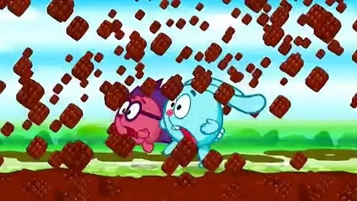 Эта ситуация напомнила мне серию Смешариков. "Всё в шоколаде."