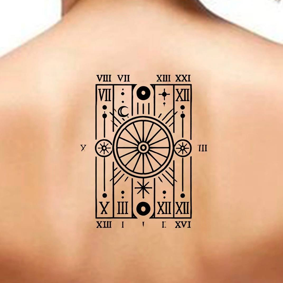 Пример астрологической татуировки, которую можно набить в Москве