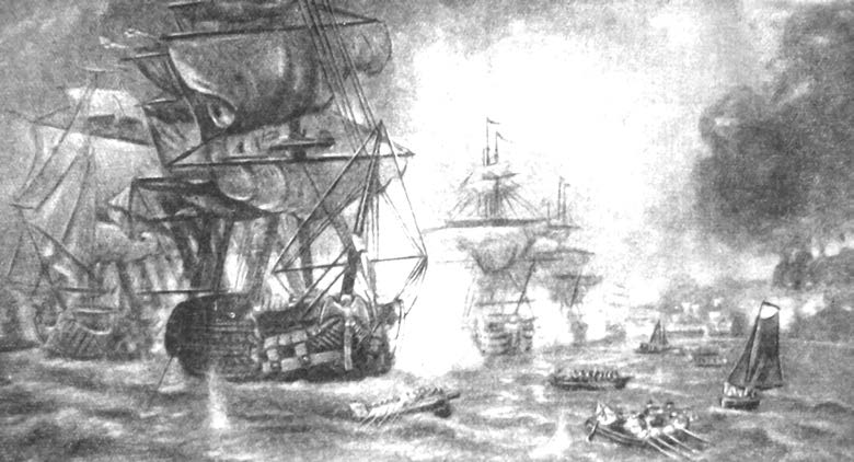 Штурм Корфу. 18 февраля 1799 года. Художник В.А. Печатин