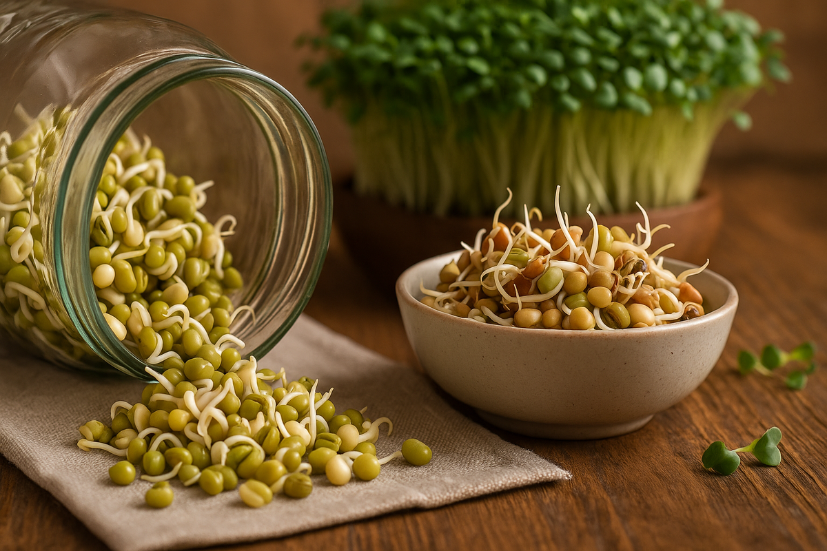 Пророщенный маш и микрозелень