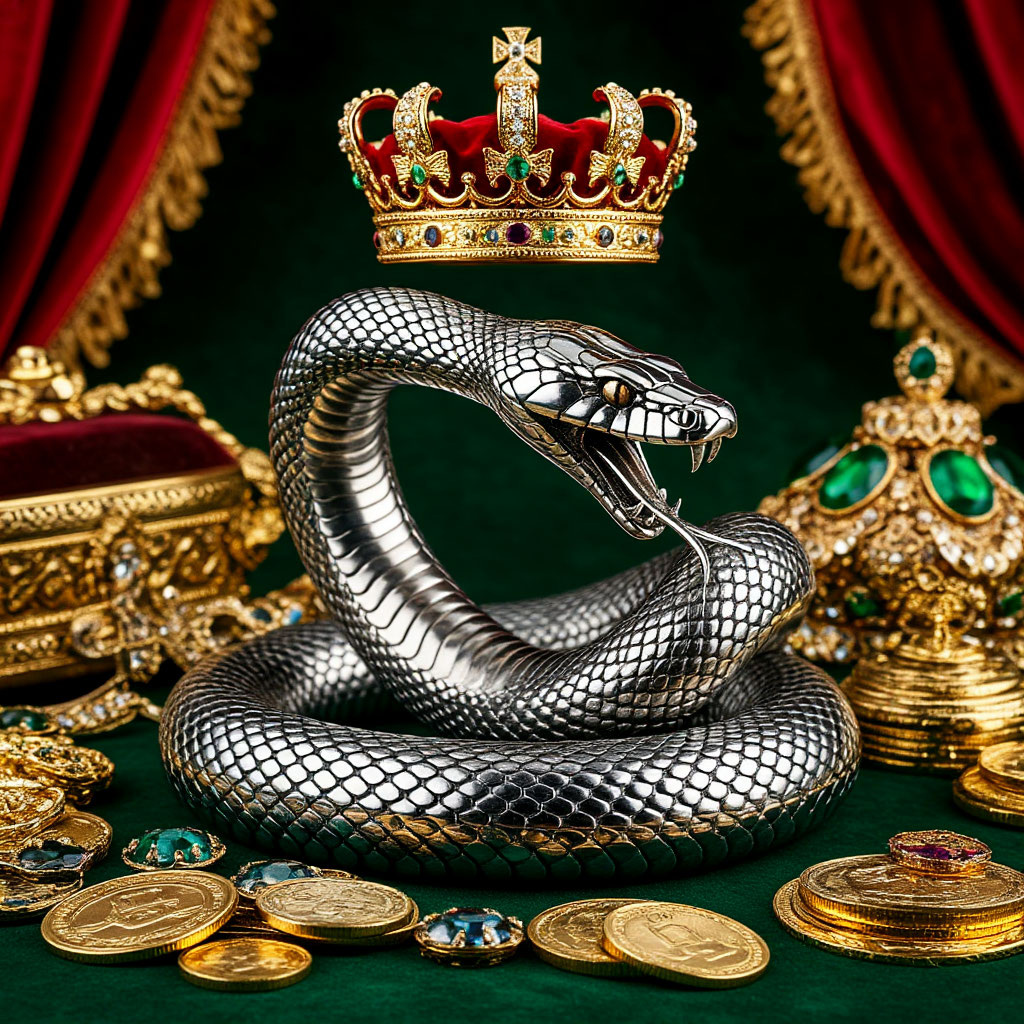 Металл инь на Змее символ роскоши и власти