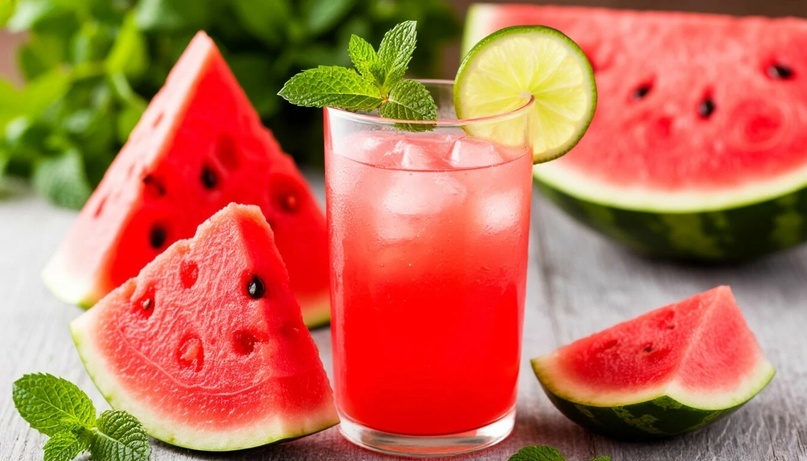 Лимонад из арбуза освежает и утоляет жажду