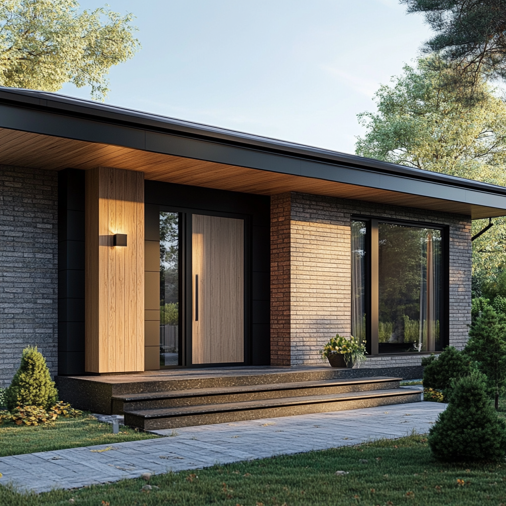 2. Современный одноэтажный дом