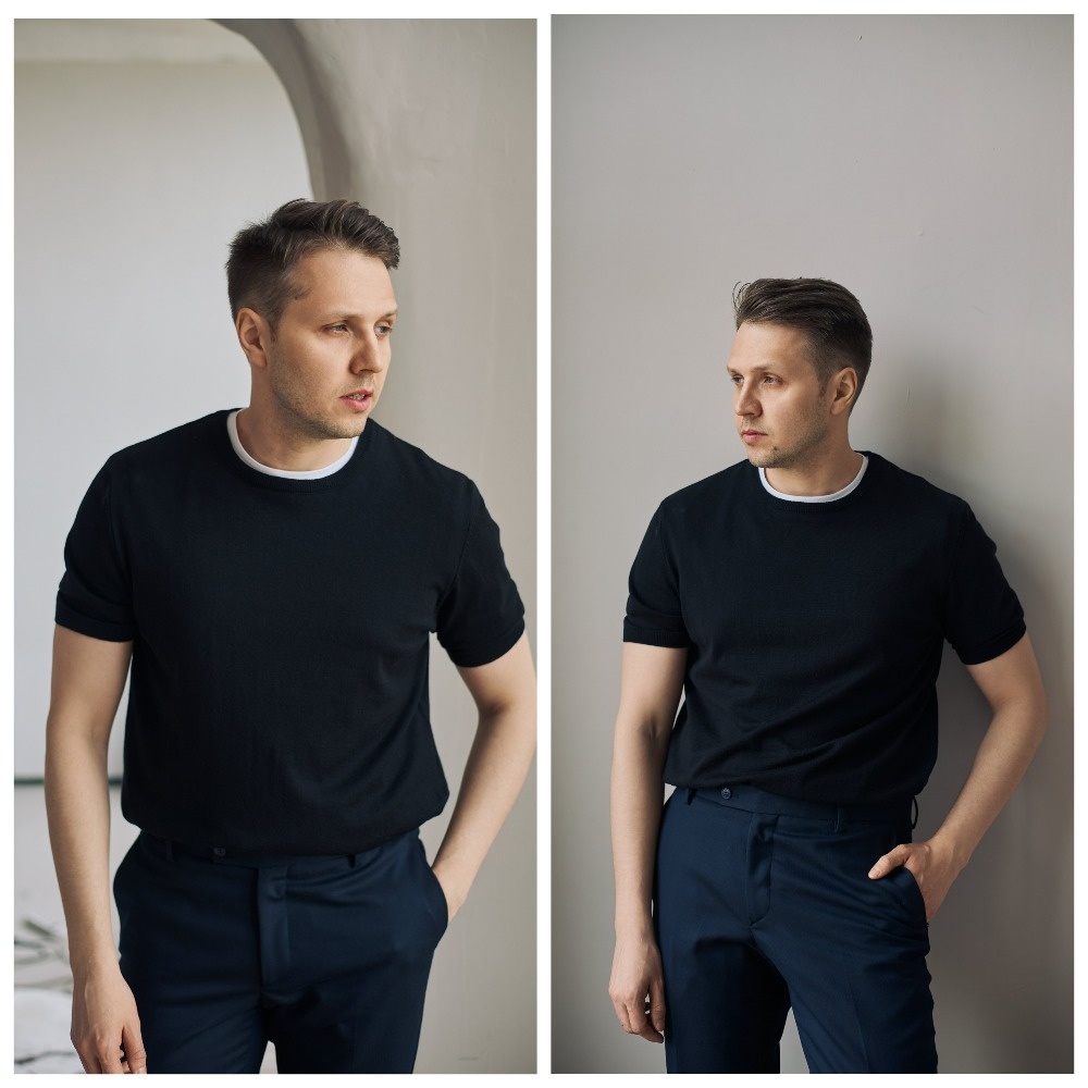 Мужская классическая футболка Mazaltovman в черном цвете