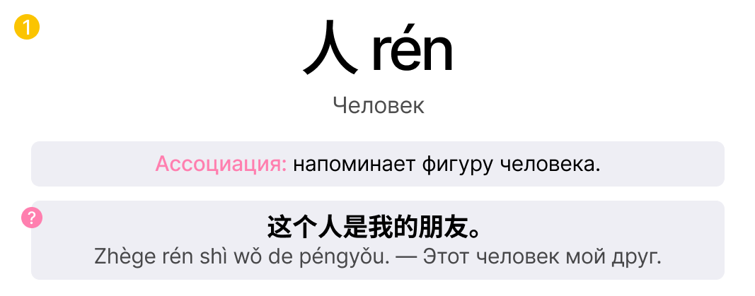 Китайский иероглиф человек