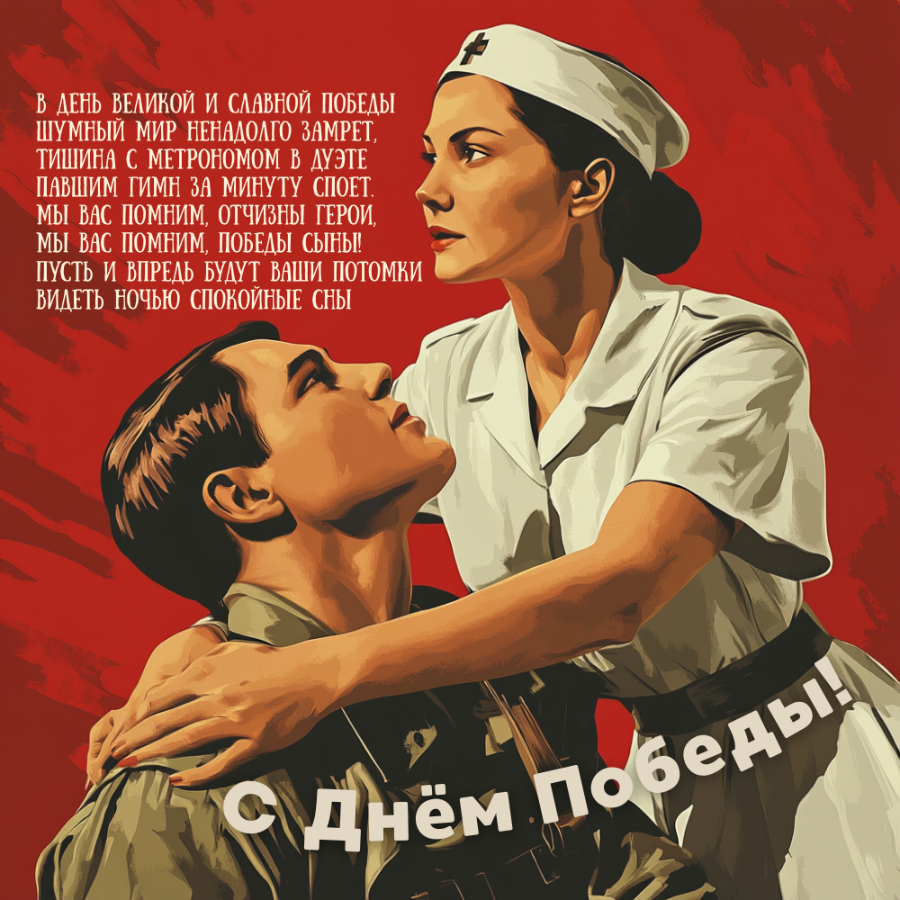 «Известия»
Картинка со стихотворением к 9 Мая — 80 лет Победе