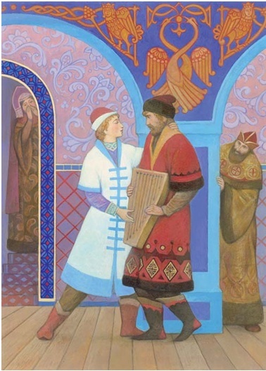 Ставр Годинович и Василиса Микулишна. Иллюстрация Азата Миннекаева.