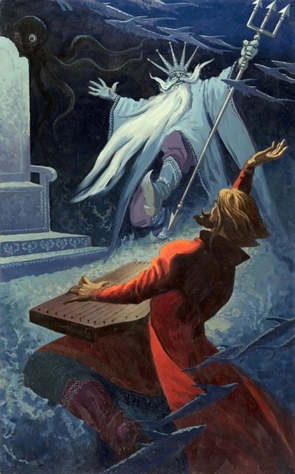 Садко и владыка морской. Картина Константина Васильева. 