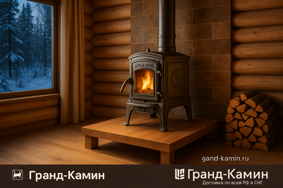    Как печь-камин «Iron Dog №2» сделает вашу дачу уютной и экономной в зимний вечер Kamin