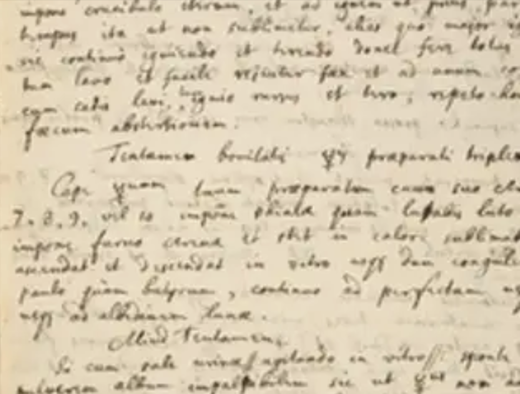 Рукопись И. Ньютона