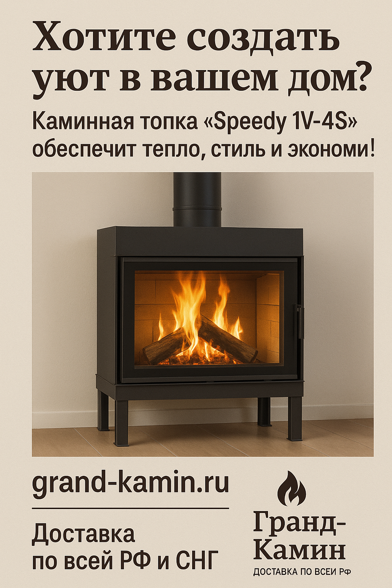    Создайте уют в доме с камином Speedy 1V-4S: тепло, экономия и стиль в одной топке Kamin