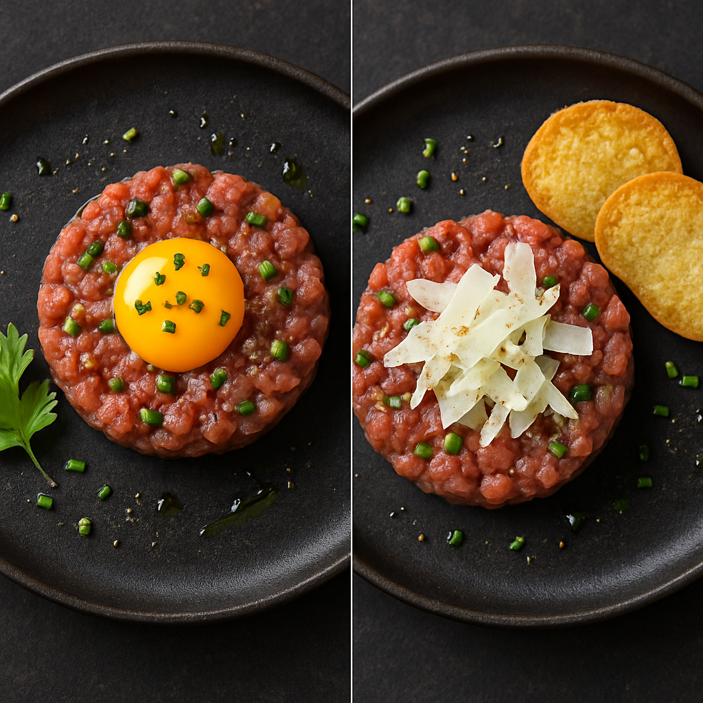 Тартар двух стилей — классический и с пармезаном. Какой выберешь ты?