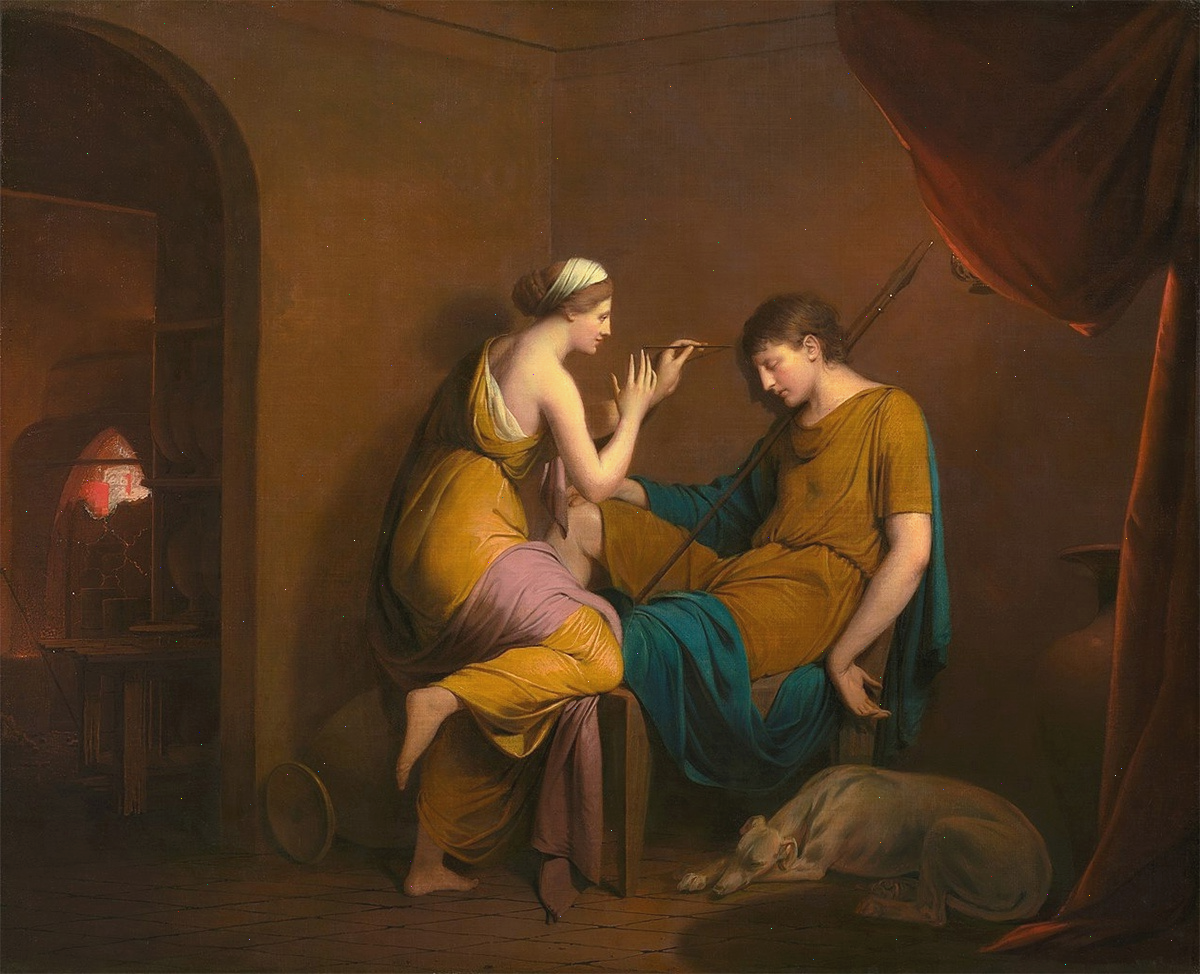 Джозеф Райт "Изобретение живописи", ок. 1784.