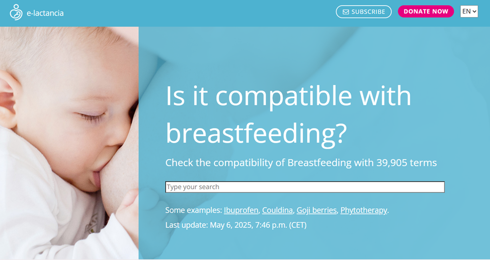 скришнот с сайта e-lactancia