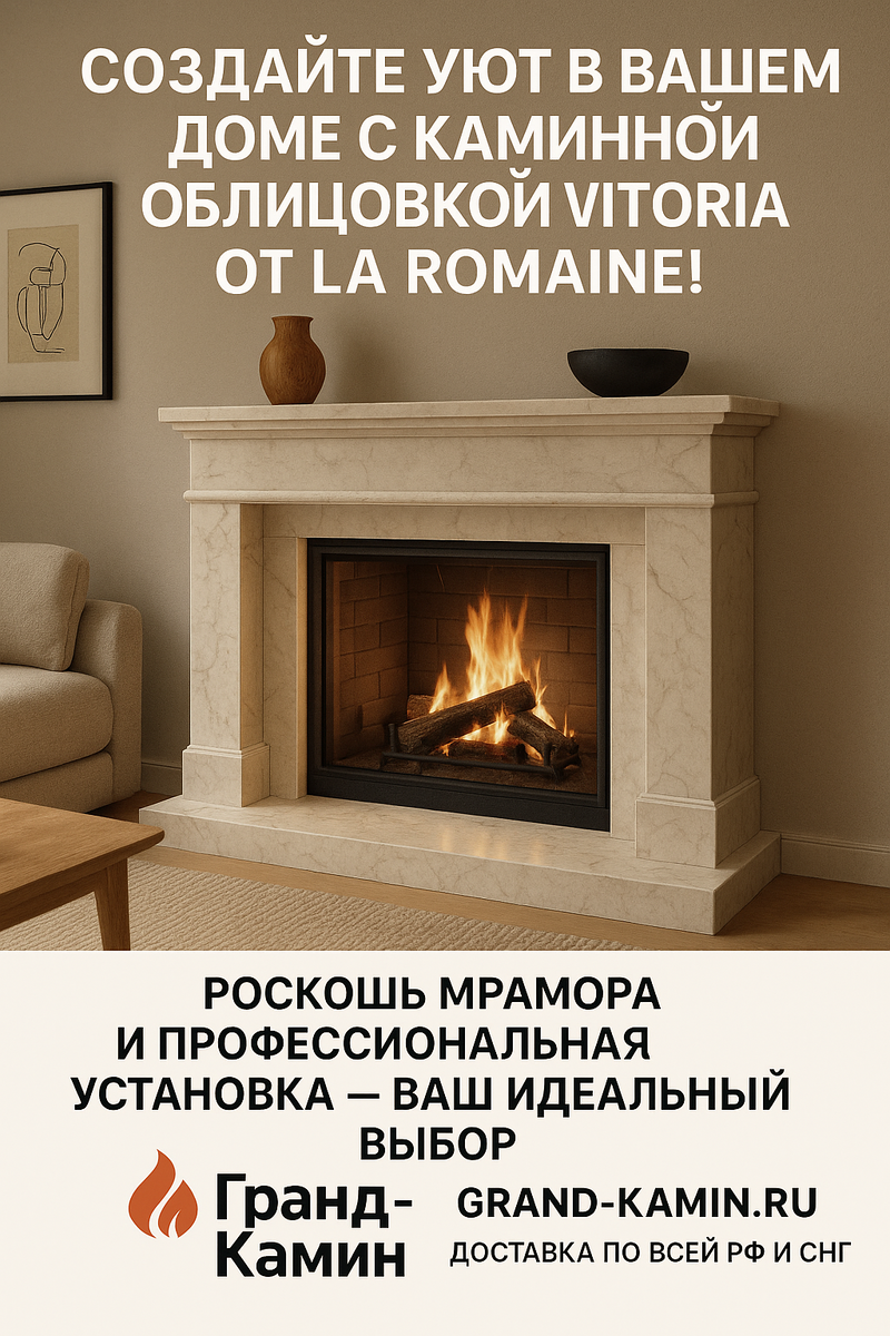    Каминная облицовка Vitoria от La Romaine: как выбрать идеальный акцент для вашего интерьера и создать атмосферу тепла Kamin