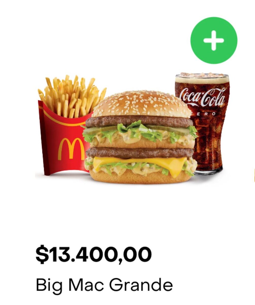 Ради интереса еще нашел вам стоимость бигмака — 1300 рублей за один гамбургер