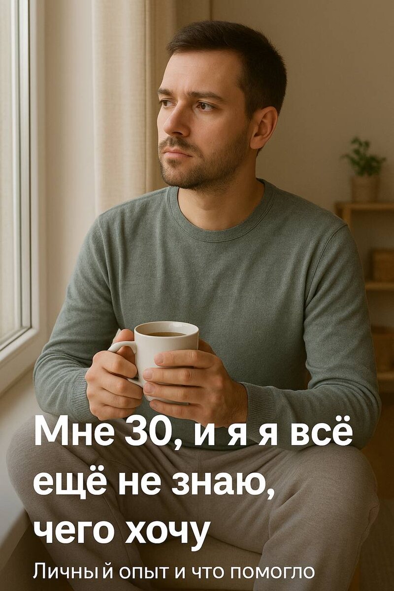 Мне было 30, и у меня вроде бы было всё: работа, стабильность, отпуск раз в год. Но внутри — пустота. Я не понимал, зачем всё это. В какой-то момент просто признал: я потерян. С этого и началось настоящее движение вперёд.