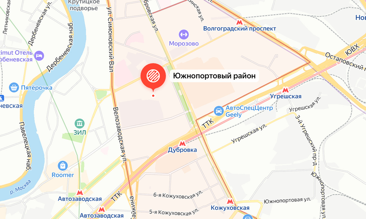 Район на карте