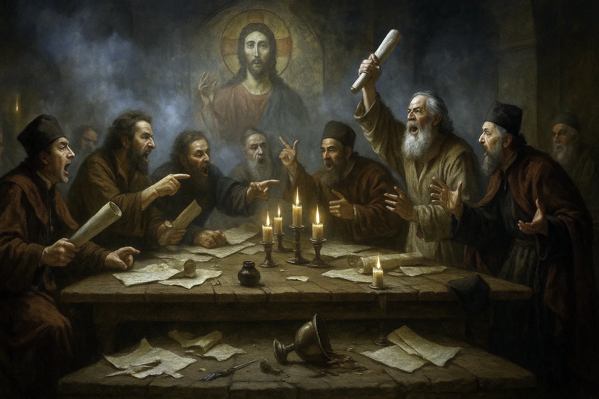 Когда церковные соборы больше походили на бои в клетке.