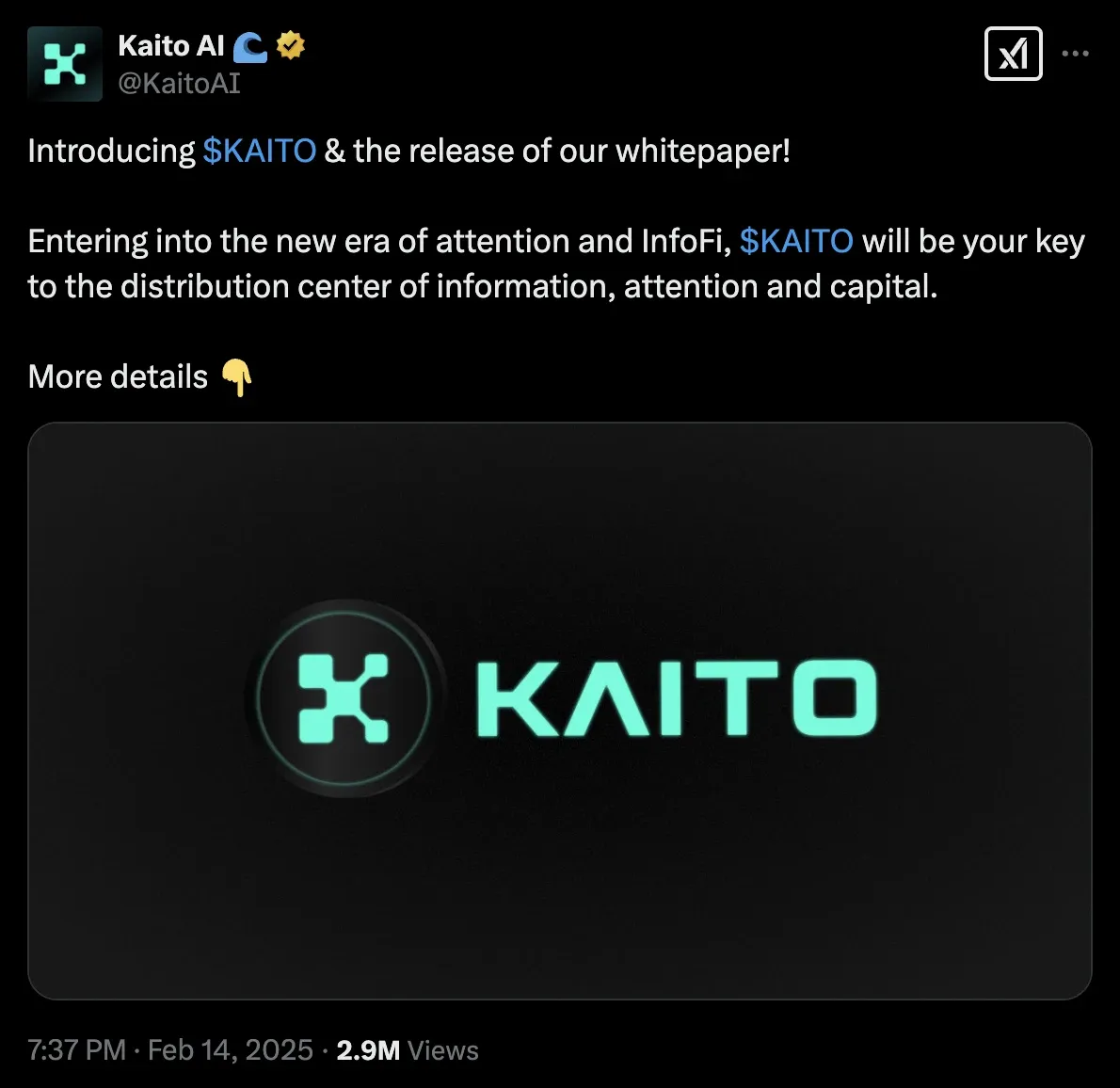 нативный токен платформы Kaito.ai