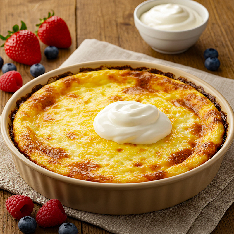 Нежнейшая творожная запеканка