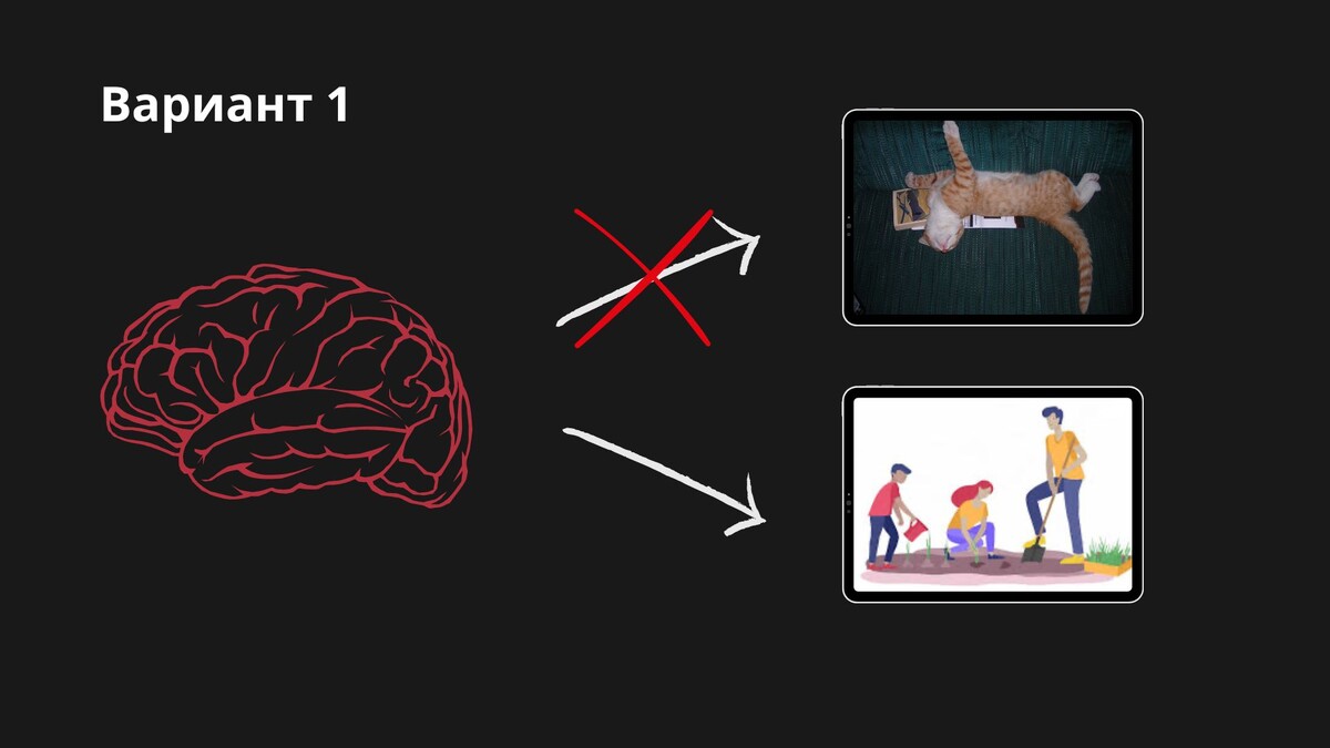 Мозг готов направить энергию на нужный процесс.