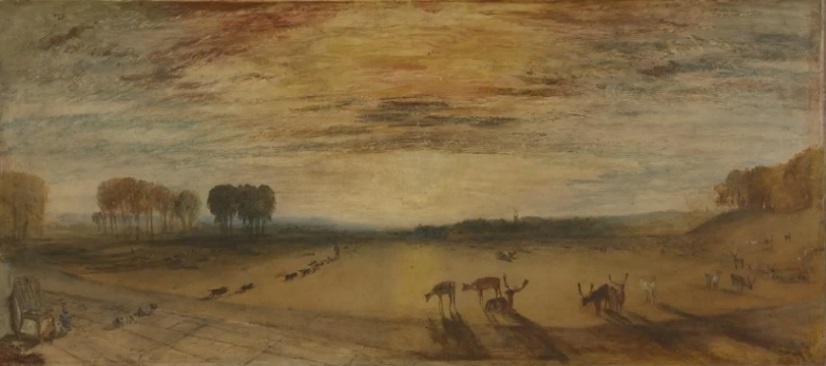 Тёрнер. Парк Петворт, вдали от церкви Тиллингтона. 1830.